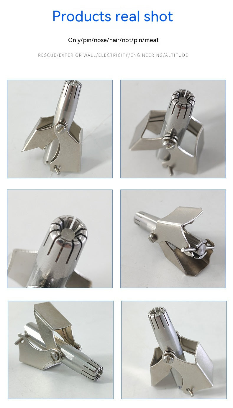 Nose Hair Trimmer Factory In Stock Stainless Steel Men's Vibrissac Scissors Washable Nose Hair Trimmer One Piece
